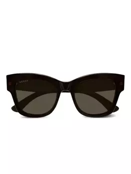 Gucci Eyewear солнцезащитные очки в оправе 'бабочка', коричневый