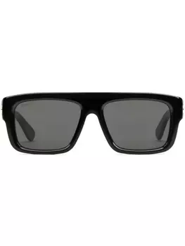 Gucci Eyewear солнцезащитные очки в оправе черепаховой расцветки, черный