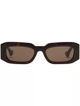 Gucci Eyewear солнцезащитные очки в оправе черепаховой расцветки, коричневый