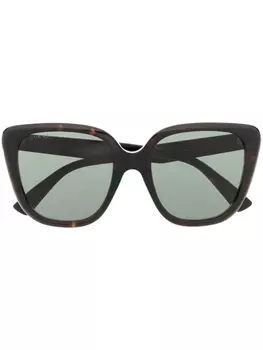 Gucci Eyewear солнцезащитные очки в оправе черепаховой расцветки, коричневый
