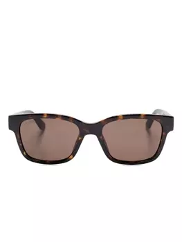 Gucci Eyewear солнцезащитные очки в оправе черепаховой расцветки, коричневый