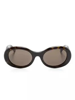 Gucci Eyewear солнцезащитные очки в оправе черепаховой расцветки, коричневый