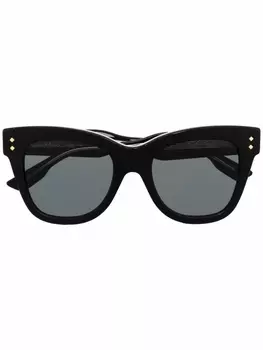 Gucci Eyewear солнцезащитные очки в оправе 'кошачий глаз', черный
