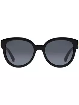 Gucci Eyewear солнцезащитные очки в оправе 'кошачий глаз', черный
