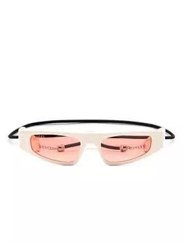Gucci Eyewear солнцезащитные очки в оправе 'кошачий глаз', белый