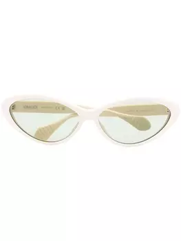 Gucci Eyewear солнцезащитные очки в оправе 'кошачий глаз', белый