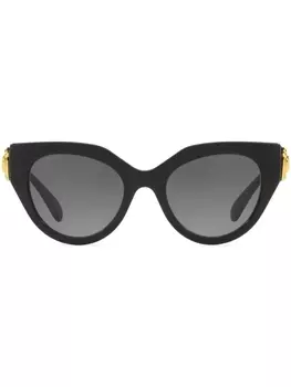 Gucci Eyewear солнцезащитные очки в оправе 'кошачий глаз' с логотипом, черный