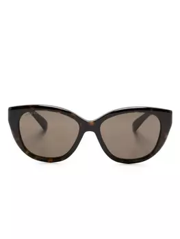 Gucci Eyewear солнцезащитные очки в оправе 'кошачий глаз', коричневый