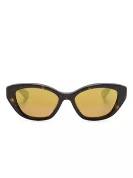 Gucci Eyewear солнцезащитные очки в оправе 'кошачий глаз', коричневый