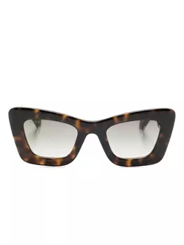 Gucci Eyewear солнцезащитные очки в оправе 'кошачий глаз', коричневый