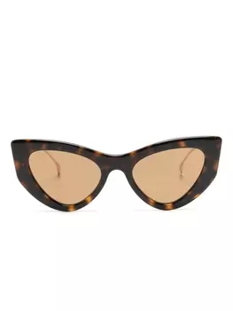 Gucci Eyewear солнцезащитные очки в оправе 'кошачий глаз', коричневый