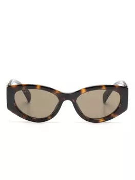 Gucci Eyewear солнцезащитные очки в оправе 'кошачий глаз', коричневый