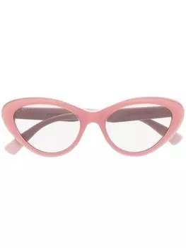 Gucci Eyewear солнцезащитные очки в оправе 'кошачий глаз', серый