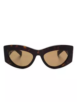 Gucci Eyewear солнцезащитные очки в оправе 'кошачий глаз', коричневый