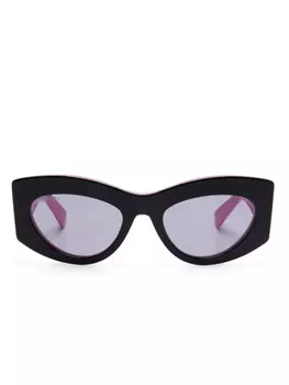 Gucci Eyewear солнцезащитные очки в оправе 'кошачий глаз', черный