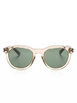 Gucci Eyewear солнцезащитные очки в оправе панто, коричневый