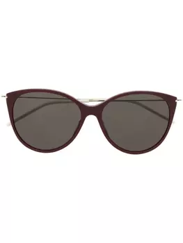 Gucci Eyewear солнцезащитные очки в оправе панто с логотипом GG, красный