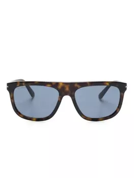 Gucci Eyewear солнцезащитные очки в оправе трапециевидной формы, коричневый