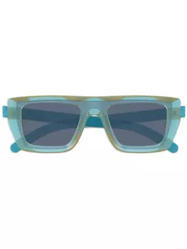 Gucci Eyewear солнцезащитные очки в прозрачной квадратной оправе, синий
