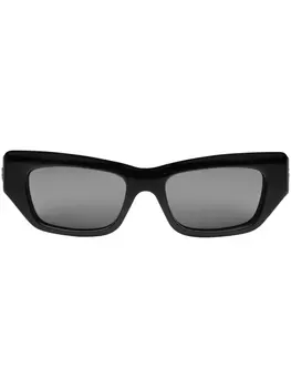 Gucci Eyewear солнцезащитные очки в прямоугольной оправе, черный