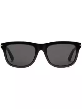 Gucci Eyewear солнцезащитные очки в прямоугольной оправе, черный