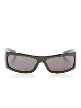 Gucci Eyewear солнцезащитные очки в прямоугольной оправе, зеленый