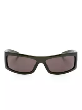 Gucci Eyewear солнцезащитные очки в прямоугольной оправе, коричневый