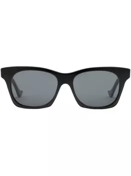 Gucci Eyewear солнцезащитные очки в прямоугольной оправе, черный