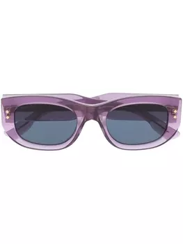 Gucci Eyewear солнцезащитные очки в прямоугольной оправе, фиолетовый
