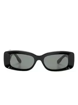 Gucci Eyewear солнцезащитные очки в прямоугольной оправе, черный
