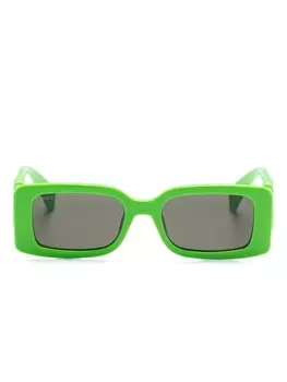 Gucci Eyewear солнцезащитные очки в прямоугольной оправе, зеленый