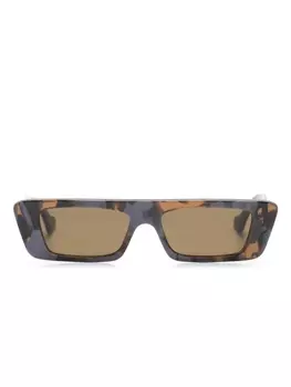 Gucci Eyewear солнцезащитные очки в прямоугольной оправе, фиолетовый