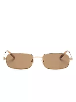 Gucci Eyewear солнцезащитные очки в прямоугольной оправе, золотистый