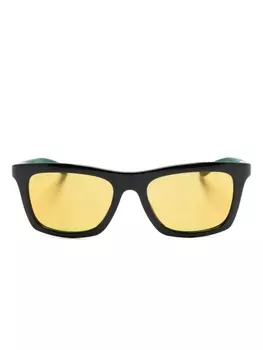 Gucci Eyewear солнцезащитные очки в прямоугольной оправе, черный