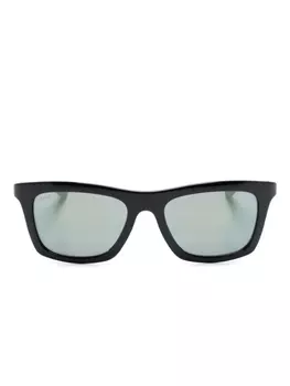 Gucci Eyewear солнцезащитные очки в прямоугольной оправе, черный
