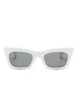 Gucci Eyewear солнцезащитные очки в прямоугольной оправе, белый