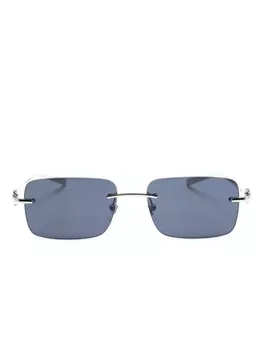 Gucci Eyewear солнцезащитные очки в прямоугольной оправе, серебристый