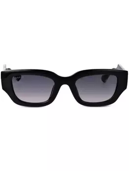 Gucci Eyewear солнцезащитные очки в прямоугольной оправе GG, черный