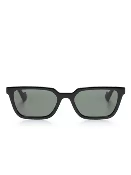 Gucci Eyewear солнцезащитные очки в прямоугольной оправе, черный