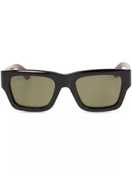 Gucci Eyewear солнцезащитные очки в прямоугольной оправе, черный