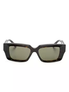 Gucci Eyewear солнцезащитные очки в прямоугольной оправе, коричневый