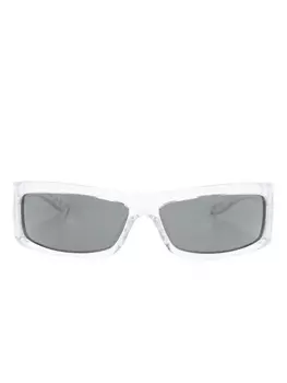 Gucci Eyewear солнцезащитные очки в прямоугольной оправе, белый