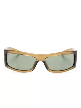 Gucci Eyewear солнцезащитные очки в прямоугольной оправе, коричневый