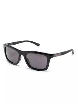 Gucci Eyewear солнцезащитные очки в прямоугольной оправе, черный