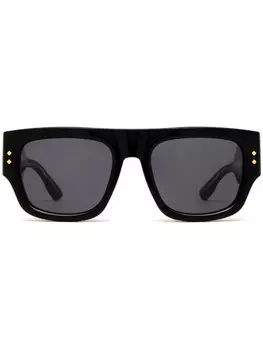Gucci Eyewear солнцезащитные очки в прямоугольной оправе, черный