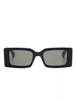Gucci Eyewear солнцезащитные очки в прямоугольной оправе, черный