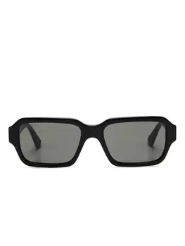 Gucci Eyewear солнцезащитные очки в прямоугольной оправе, черный
