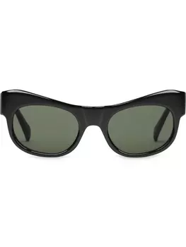 Gucci Eyewear солнцезащитные очки в прямоугольной оправе, черный