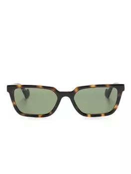 Gucci Eyewear солнцезащитные очки в прямоугольной оправе, коричневый