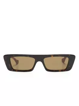 Gucci Eyewear солнцезащитные очки в стиле колор-блок, черный